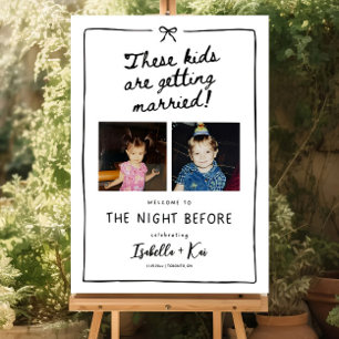 The Night Before Photo Welcome Sign Template, Wedd