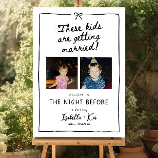 The Night Before Photo Welcome Sign Template, Wedd