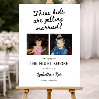 The Night Before Photo Welcome Sign Template, Wedd