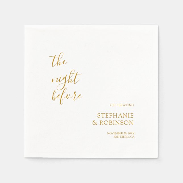 The Night Before Rehearsal Cocktail Napkins (Front)