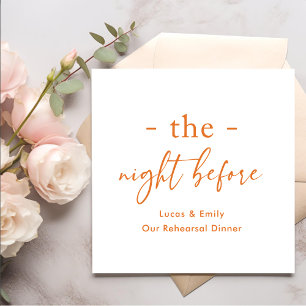 The Night Before Rehearsal Dinner Custom Napkins