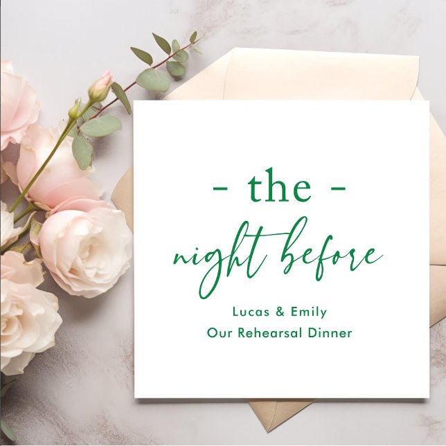 The Night Before Rehearsal Dinner Custom Napkins (Creator Uploaded)