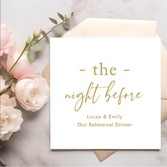 The Night Before Rehearsal Dinner Custom Napkins (Creator Uploaded)
