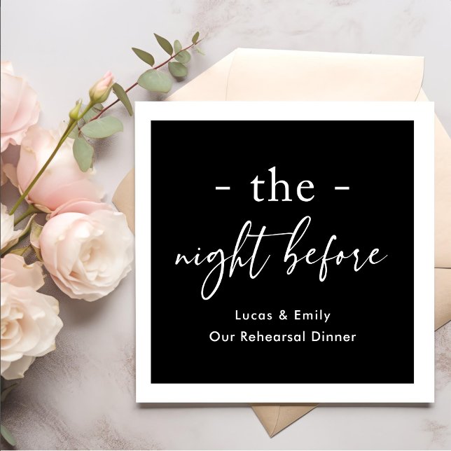 The Night Before Rehearsal Dinner Custom Napkins (Creator Uploaded)