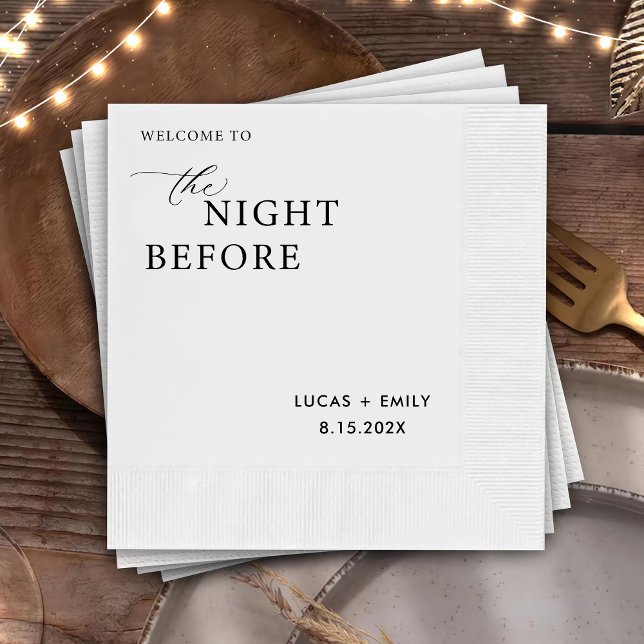 The Night Before Rehearsal Dinner Custom Napkins (Creator Uploaded)