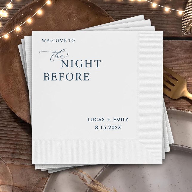 The Night Before Rehearsal Dinner Custom Napkins (Creator Uploaded)