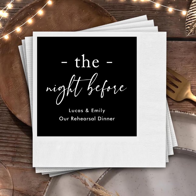 The Night Before Rehearsal Dinner Custom Napkins (Creator Uploaded)