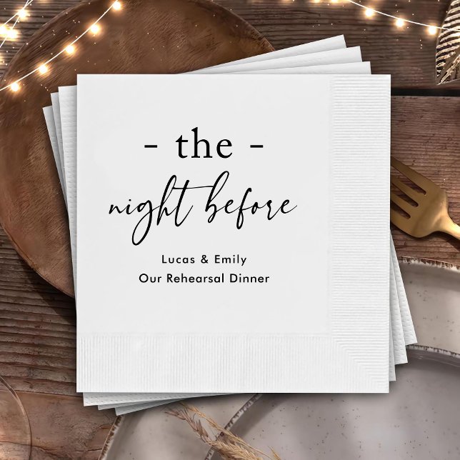 The Night Before Rehearsal Dinner Custom Napkins (Creator Uploaded)