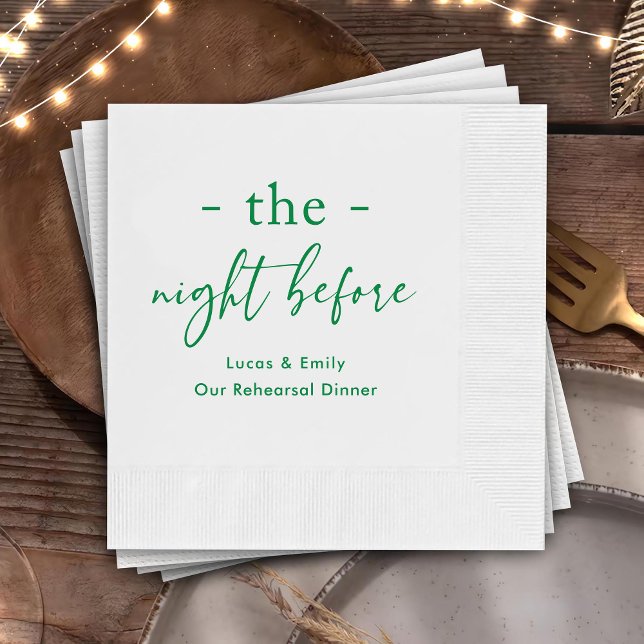 The Night Before Rehearsal Dinner Custom Napkins (Creator Uploaded)