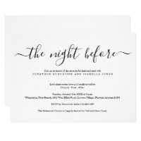 The Night Before Rehearsal Dinner Invitation