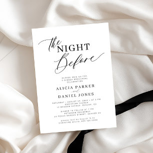 The night before rehearsal dinner invitation
