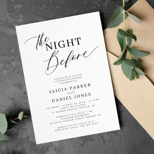 The night before rehearsal dinner invitation