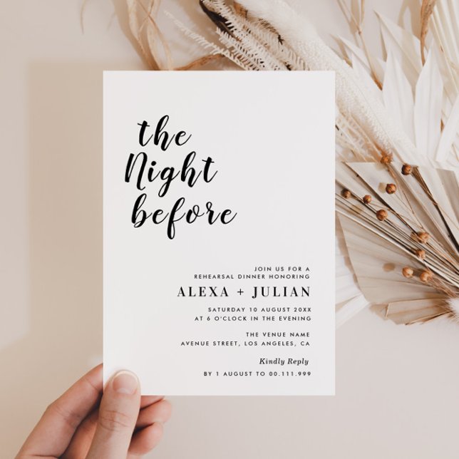 the night before, rehearsal dinner invitation (Creator Uploaded)