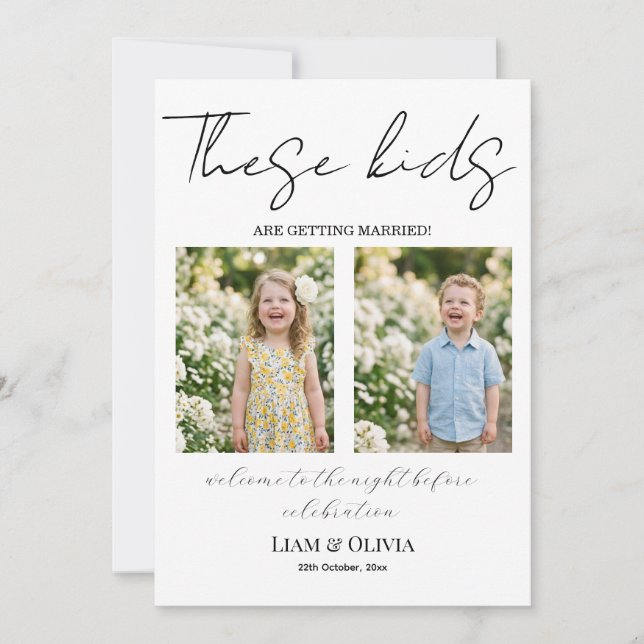 The Night Before Rehearsal Dinner  Invitation (Front)