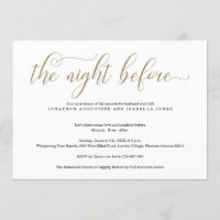 The Night Before Rehearsal Dinner Invitation