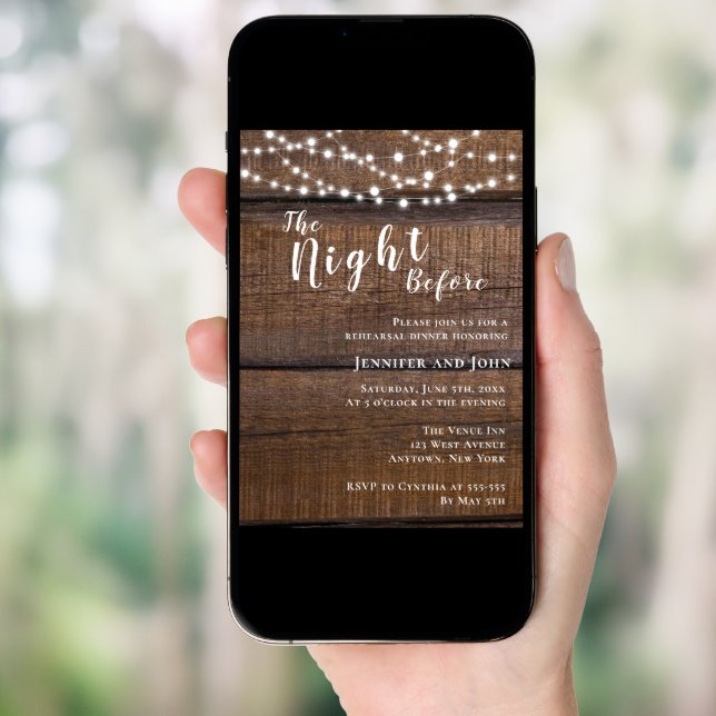  The Night Before Rehearsal Dinner Invitation (Front Digital)