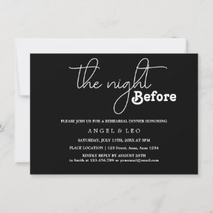 The Night Before Rehearsal Dinner Invitation Card