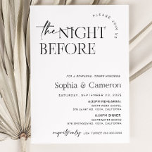 The Night Before Rehearsal Dinner Invitation, Mode