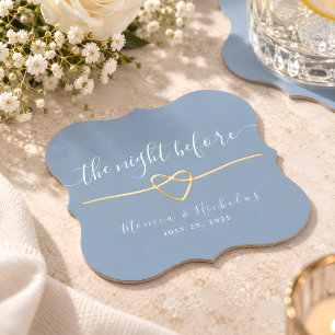 The Night Before Rehearsal Dinner Paper Coaster