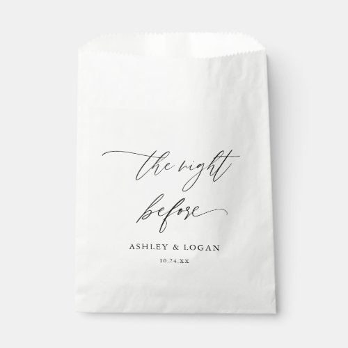 The Night Before Rehearsal Dinner Party Napkins Favor Bag