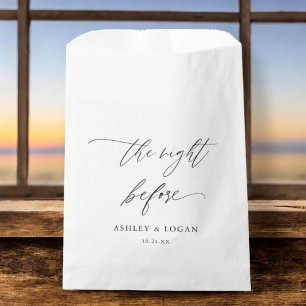 The Night Before Rehearsal Dinner Party Napkins Favor Bag