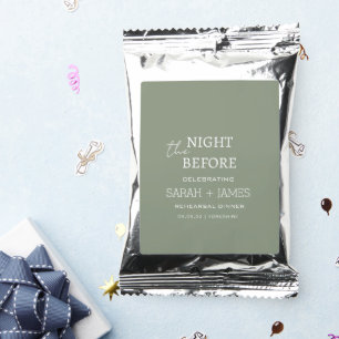 the Night Before Rehearsal Dinner Party Sage Green Coffee Drink Mix
