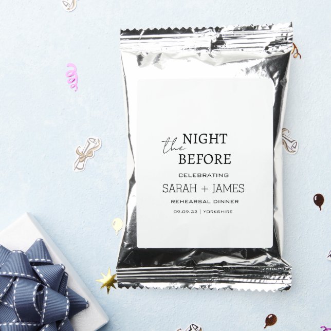 the Night Before Rehearsal Dinner Party White Coffee Drink Mix (Packets)