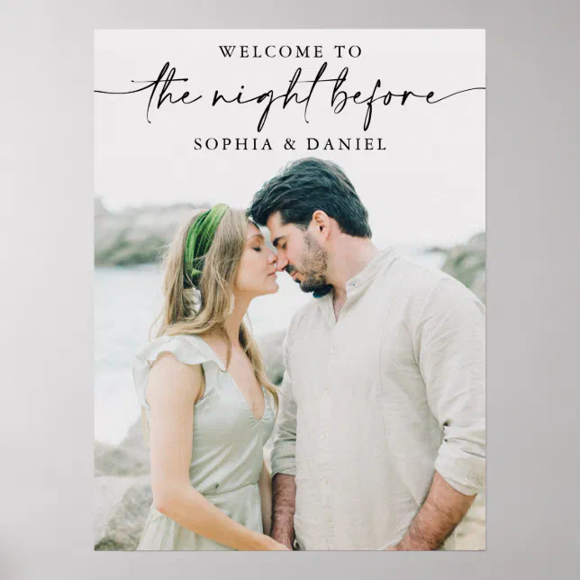 The Night Before Rehearsal Dinner Printed Poster | Zazzle