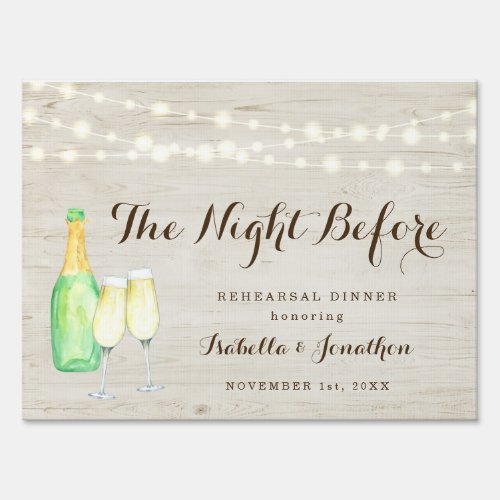 The Night Before Rehearsal Dinner Sign