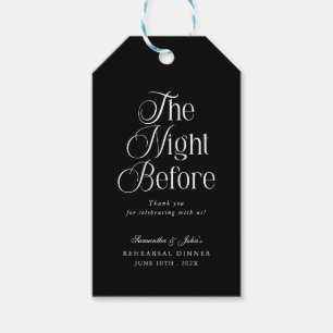 The Night Before Rehearsal Dinner Thank You Gift Tags
