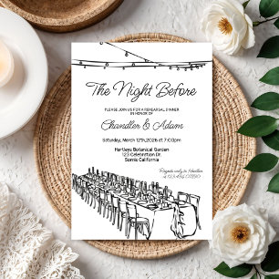 The Night Before, Rehearsal, Dinner, Wedding,  Invitation