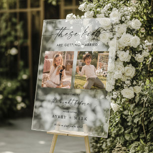  The Night Before Rehearsal Dinner Wedding Welcome Acrylic Sign