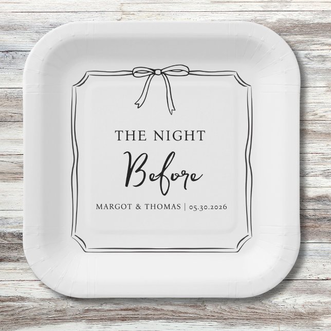 "The Night Before" Rehearsal Dinner Welcome Party Paper Plates (Creator Uploaded)