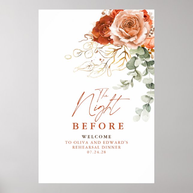 The Night Before Rehearsal Dinner Welcome Poster (Front)