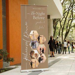 The Night Before Rehearsal Dinner Welcome Retractable Banner