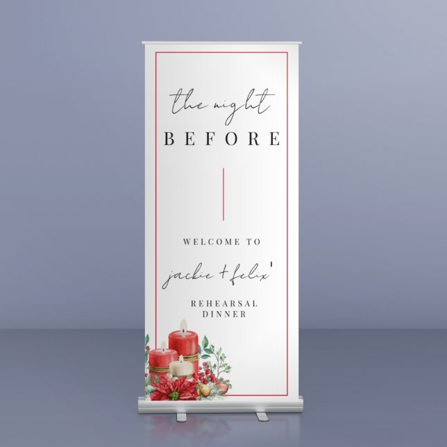 The Night Before Rehearsal Dinner Welcome Retractable Banner (Creator Uploaded)
