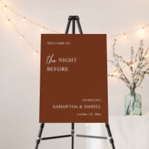 The Night Before Rehearsal Dinner Welcome Sign