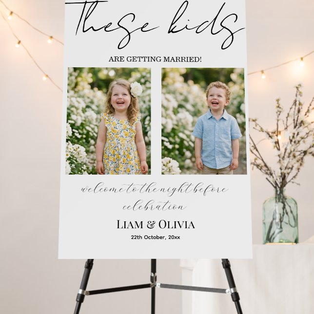 The Night Before Rehearsal Dinner Welcome Sign  (In Situ (Stand))