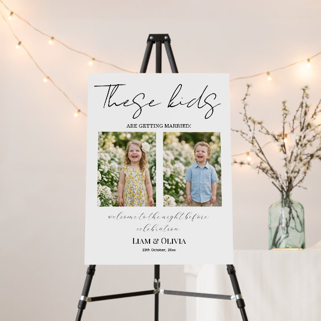 The Night Before Rehearsal Dinner Welcome Sign  (In Situ (Stand))