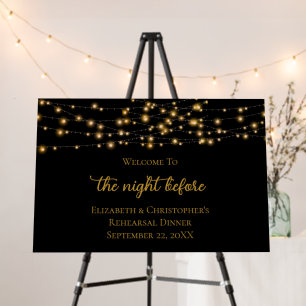 The Night Before Rehearsal Dinner Welcome Sign