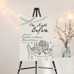  The Night Before Rehearsal Dinner Welcome Sign   