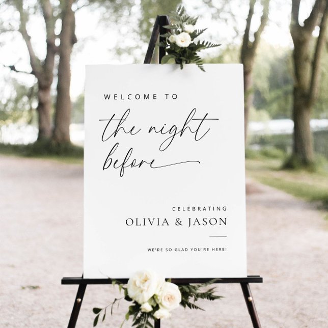 The Night Before Rehearsal Dinner Welcome Sign (Creator Uploaded)