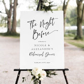 Modern Minimalist Rehearsal Dinner Welcome Sign