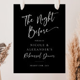 Modern Minimalist Rehearsal Dinner Welcome Sign