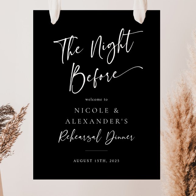 The Night Before Rehearsal Dinner Welcome Sign (Creator Uploaded)