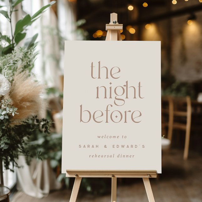 The Night Before Rehearsal Dinner Welcome Sign (Creator Uploaded)