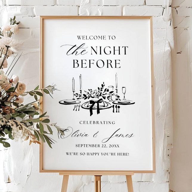 The Night Before Rehearsal Dinner Welcome Sign Tem (Creator Uploaded)