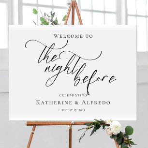 The Night Before Rehearsal elegant minimal welcome Poster