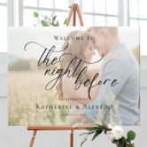 Elegant The Night Before Rehearsal photo welcome Poster | Zazzle
