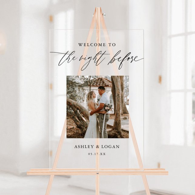 The Night Before Rehearsal Welcome Photo Acrylic Sign (Creator Uploaded)